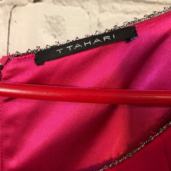 T Tahari hot pink midi dress. Women’s size 10. - Picture 3 of 12